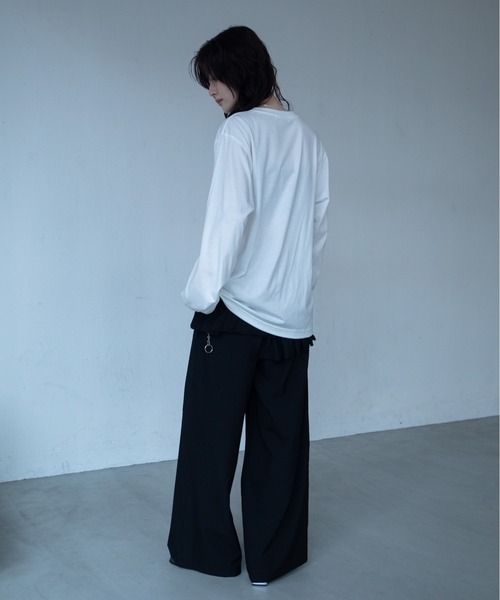 VACANCY(ヴァカンシー)の「グラビティコラージュBIG ロンTee(Tシャツ/カットソー・レディース・チャコールグレー/ホワイト/グレー・FREE)」の11枚目の写真
