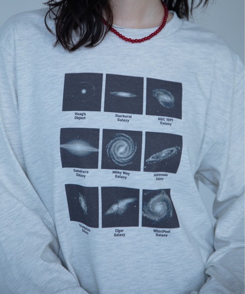 VACANCY(ヴァカンシー)の「グラビティコラージュBIG ロンTee(Tシャツ/カットソー・レディース・チャコールグレー/ホワイト/グレー・FREE)」の18枚目の写真