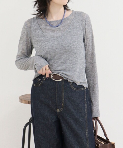 fredy emue(フレディエミュ)の「レイヤードタンクセットロンTシャツ(Tシャツ/カットソー・レディース・サックスブルー・38)」の18枚目の写真
