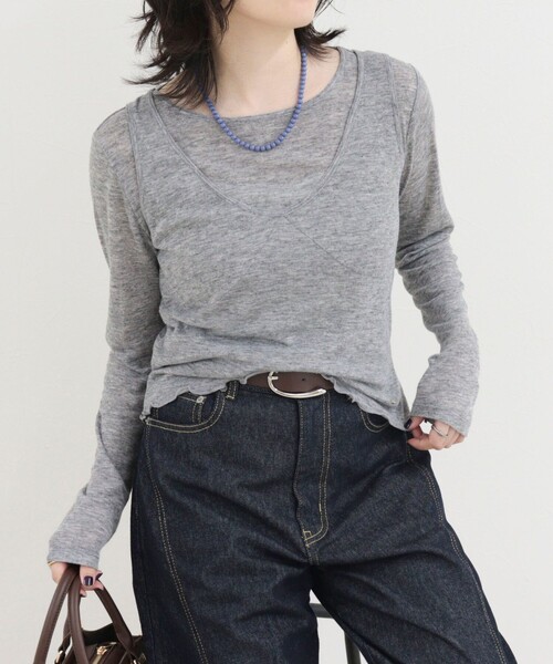 fredy emue(フレディエミュ)の「レイヤードタンクセットロンTシャツ(Tシャツ/カットソー・レディース・サックスブルー・38)」の21枚目の写真