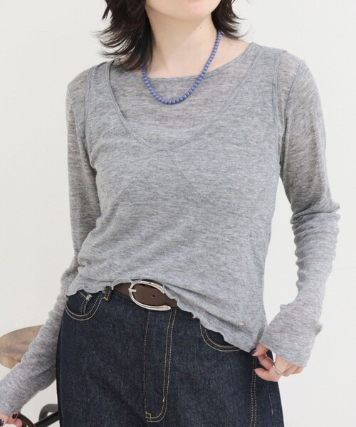 fredy emue(フレディエミュ)の「レイヤードタンクセットロンTシャツ(Tシャツ/カットソー・レディース・サックスブルー・38)」の22枚目の写真