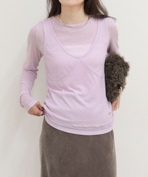 fredy emue(フレディエミュ)の「レイヤードタンクセットロンTシャツ(Tシャツ/カットソー・レディース・サックスブルー・38)」の7枚目の写真