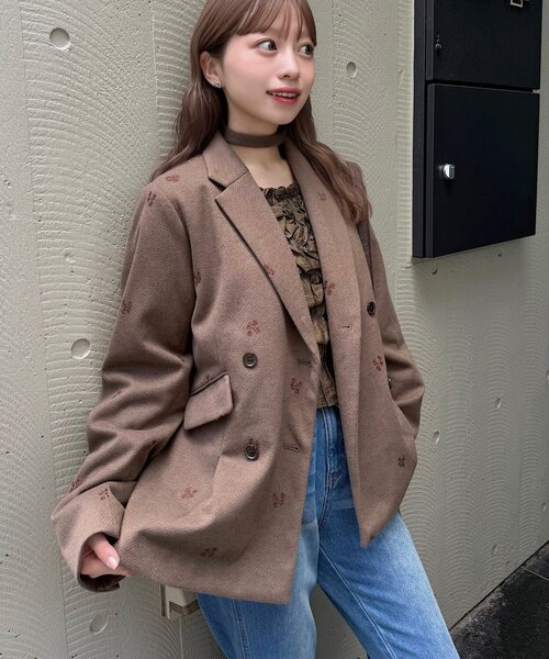 Kastane（カスタネ）の「【SAWAMOTO企画】SOLASE PETAL JACKET（テーラードジャケット・レディース・ブラウン/グレー・FREE）」の17枚目の写真