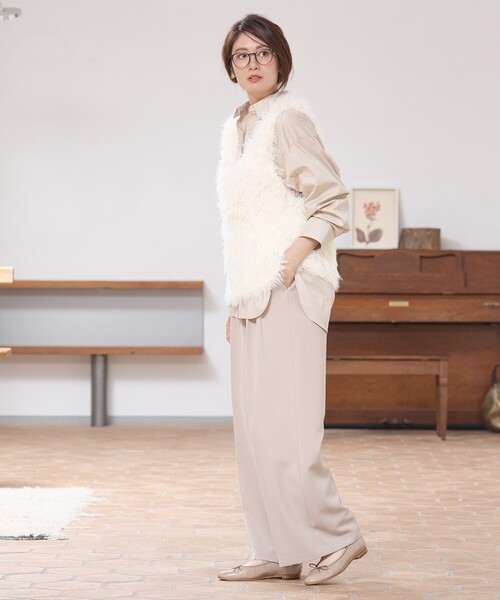 Au BANNISTER(オゥバニスター)の「【made in JAPAN】バレエシューズ(バレエシューズ・レディース・シルバー/ブラック/ブラック系その他3/グレイッシュベージュ・38/37/36/35/40/39)」の6枚目の写真