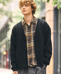 【HECT】Bulky Knit Relax Fit V-Neck Cardigan / バルキーニット リラックスフィット Vネックカーディガン<帯電防止・ウォッシャブル・アンチピリング>