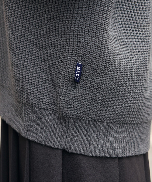 HECT（ヘクト）の「【HECT】Bulky Knit Relax Fit V-Neck Cardigan / バルキーニット リラックスフィット Vネックカーディガン＜帯電防止・ウォッシャブル・アンチピリング＞（カーディガン/ボレロ・メンズ・ライトグレー/ダークブラウン/キャメル/ネイビー/ブラック/チャコール・S/M/L）」の20枚目の写真