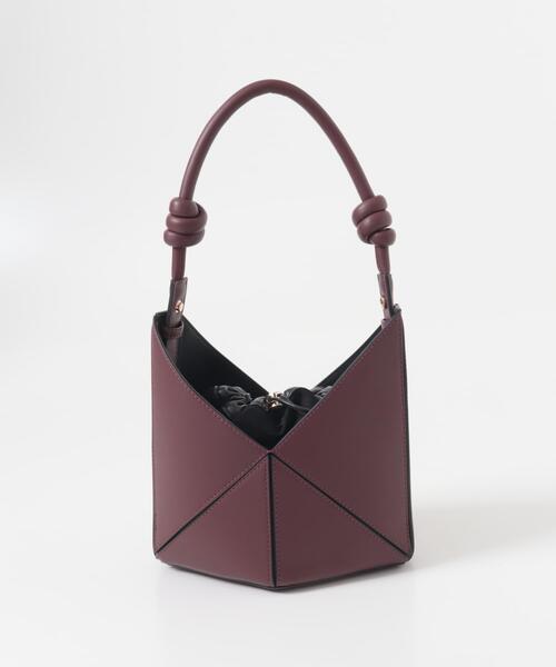 URBAN RESEARCH ROSSO WOMEN（アーバンリサーチ　ロッソ）の「ELENDEEK　TRIANGLE 2WAY BAG（ショルダーバッグ・レディース・ボルドー/ブラック・FREE）」の7枚目の写真
