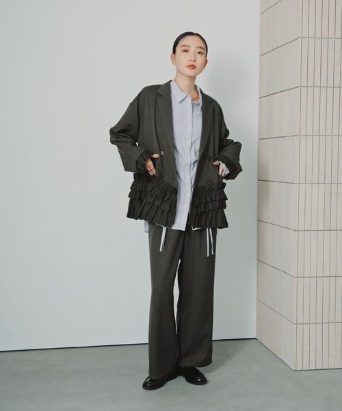 LEPSIM(レプシィム)の「フロントシャーリング長袖シャツ 1023550(シャツ/ブラウス・レディース・ブラウン系その他/ライトブルー/ブラウン・FREE)」の13枚目の写真