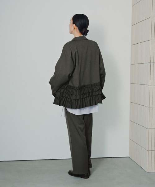 LEPSIM(レプシィム)の「フロントシャーリング長袖シャツ 1023550(シャツ/ブラウス・レディース・ブラウン系その他/ライトブルー/ブラウン・FREE)」の14枚目の写真