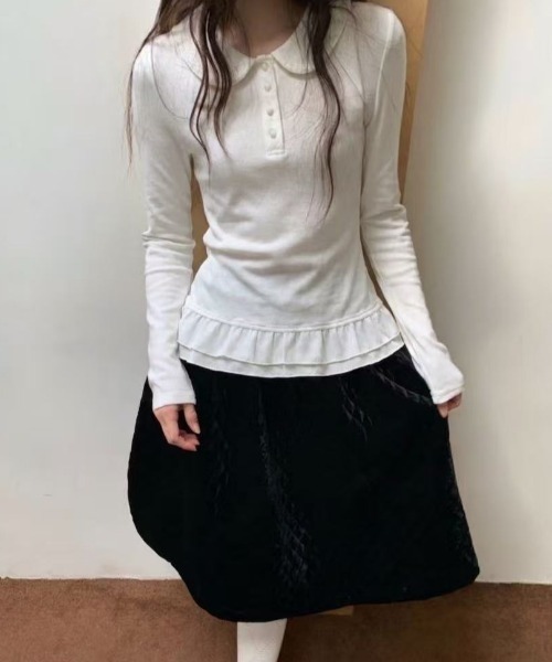 Vipoa(ヴィポア)の「Hem frill blouse(シャツ/ブラウス・レディース・ホワイト・FREE)」の7枚目の写真
