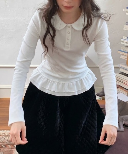 Vipoa(ヴィポア)の「Hem frill blouse(シャツ/ブラウス・レディース・ホワイト・FREE)」の20枚目の写真