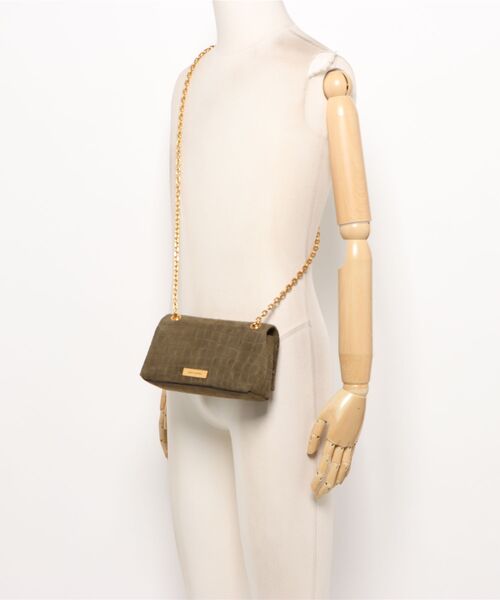MARC JACOBS（マークジェイコブス）の「THE CROC DUAL CHAIN MINI BAG/ザ クロコ デュアル チェーン ミニ バッグ（ショルダーバッグ・レディース・オリーブ・ONE SIZE）」の8枚目の写真