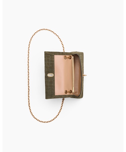 MARC JACOBS（マークジェイコブス）の「THE CROC DUAL CHAIN MINI BAG/ザ クロコ デュアル チェーン ミニ バッグ（ショルダーバッグ・レディース・オリーブ・ONE SIZE）」の4枚目の写真