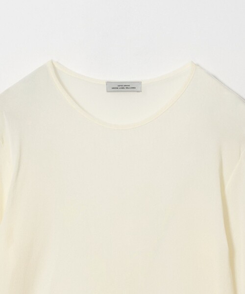 green label relaxing(グリーンレーベルリラクシング)の「チュール シアー クルーネック プルオーバー カットソー(Tシャツ/カットソー・レディース・ライトピンク/オフホワイト/ブラック・FREE)」の8枚目の写真