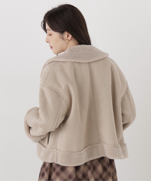 PROPORTION BODY DRESSING(プロポーションボディドレッシング)の「フェイクムートンショートブルゾン / 1216255005(ブルゾン・レディース・ベージュ/ホワイト系その他・MEDIUM/SMALL)」の14枚目の写真