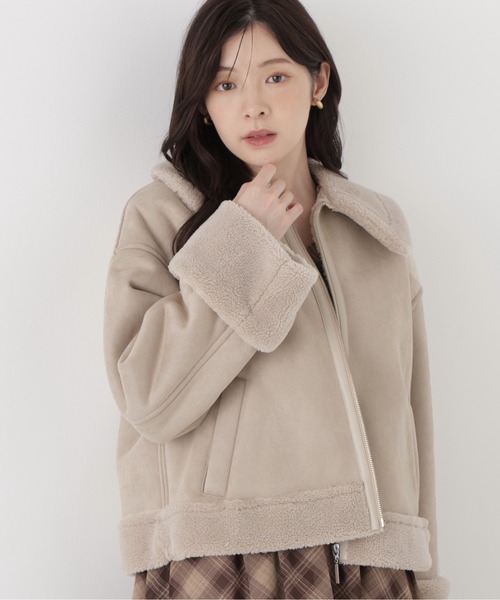 PROPORTION BODY DRESSING(プロポーションボディドレッシング)の「フェイクムートンショートブルゾン / 1216255005(ブルゾン・レディース・ベージュ/ホワイト系その他・MEDIUM/SMALL)」の15枚目の写真