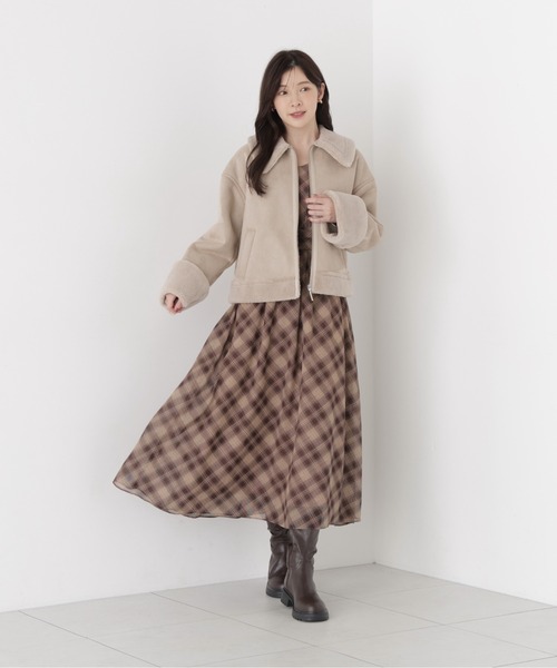 PROPORTION BODY DRESSING(プロポーションボディドレッシング)の「フェイクムートンショートブルゾン / 1216255005(ブルゾン・レディース・ベージュ/ホワイト系その他・MEDIUM/SMALL)」の16枚目の写真