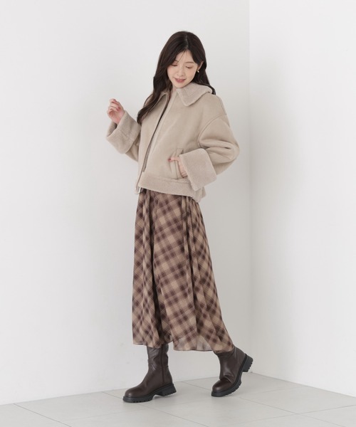 PROPORTION BODY DRESSING(プロポーションボディドレッシング)の「フェイクムートンショートブルゾン / 1216255005(ブルゾン・レディース・ベージュ/ホワイト系その他・MEDIUM/SMALL)」の19枚目の写真