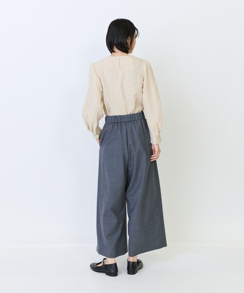 LOISIR(ロワズィール)の「エステルウールサキソニーワイドパンツ(その他パンツ・レディース・ブラウン/グレー/ブラック・MT/M)」の4枚目の写真