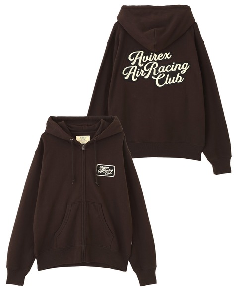 AVIREX（アヴィレックス）の「《A.A.R.C》CHENILLE EMB. CLASSIC ZIP HOODIE / シェニール クラシック ジップ フーディー / AVIREX / アヴィレックス（パーカー・メンズ・ネイビー/チャコール/グレー・LARGE/X-LARGE/XX-LARGE/MEDIUM）」の3枚目の写真