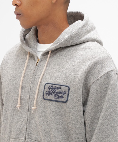 AVIREX（アヴィレックス）の「《A.A.R.C》CHENILLE EMB. CLASSIC ZIP HOODIE / シェニール クラシック ジップ フーディー / AVIREX / アヴィレックス（パーカー・メンズ・ネイビー/チャコール/グレー・LARGE/X-LARGE/XX-LARGE/MEDIUM）」の9枚目の写真