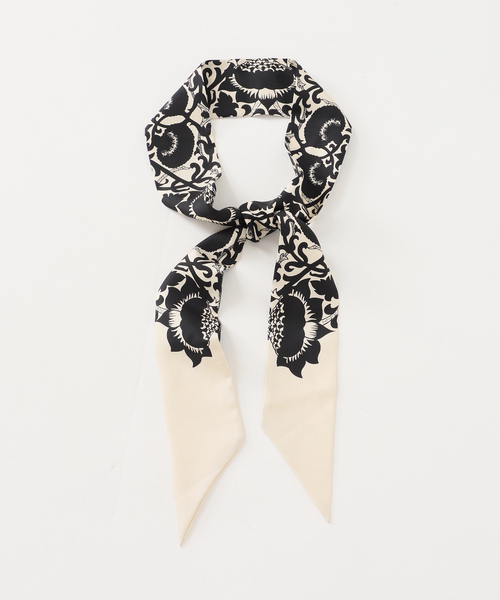 journal standard L'essage(ジャーナルスタンダードレサージュ)の「AENEIS/エネス Mur Floral Silk Twill Bandeau スカーフ(バンダナ/スカーフ・レディース・ブラック・FREE)」の5枚目の写真