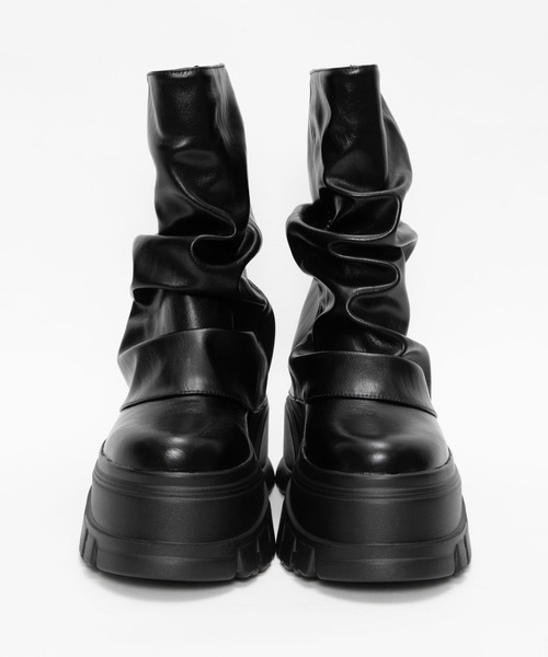 WEGO(ウィゴー)の「WEGO/厚底ルーズミドルブーツ(ブーツ・レディース・ブラック・SMALL/LARGE/MEDIUM)」の17枚目の写真
