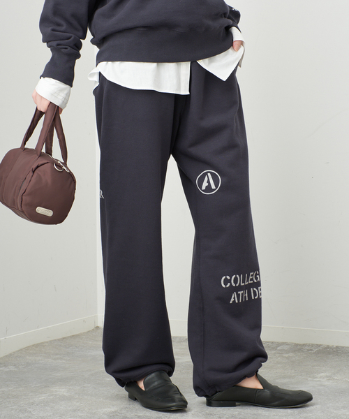 Collegiate Pacific(カレッジエイトパシフィック)の「COLLEGIATE PACIFIC SLOBE別注 スウェットパンツ 【洗濯機使用可能】(スウェットパンツ・レディース・チャコールグレー/ブラウン・FREE)」の9枚目の写真
