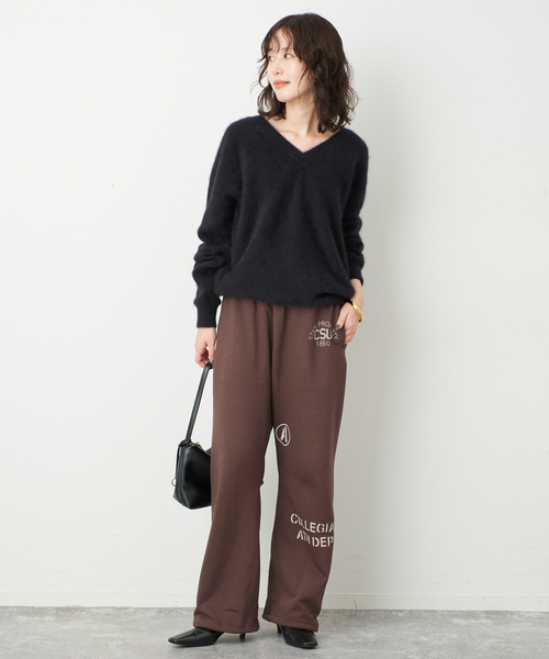 Collegiate Pacific(カレッジエイトパシフィック)の「COLLEGIATE PACIFIC SLOBE別注 スウェットパンツ 【洗濯機使用可能】(スウェットパンツ・レディース・チャコールグレー/ブラウン・FREE)」の13枚目の写真