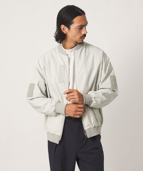 TaylorMade（テーラーメイド）の「【別注】＜TaylorMade×UNITED ARROWS＞フライト ジャケット（ブルゾン・メンズ・オフホワイト/ネイビー/オリーブ・XL/L/M）」の4枚目の写真