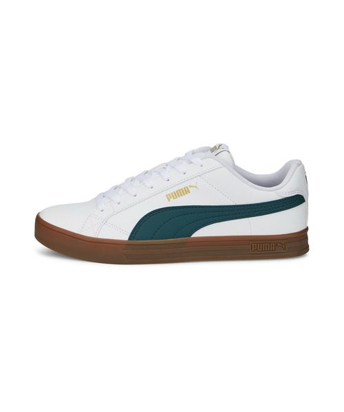 PUMA(プーマ)の「PUMA プーマ ユニセックス プーマ スマッシュ バルク V3 ロー スニーカー(スニーカー・メンズ・ブラック/ホワイト×グリーン/アイボリー・27.0cm/28.5cm/23.0cm/23.5cm/29.0cm/28.0cm/25.0cm/25.5cm/24.0cm/24.5cm/27.5cm/26.0cm/26.5cm/22.5cm)」の1枚目の写真