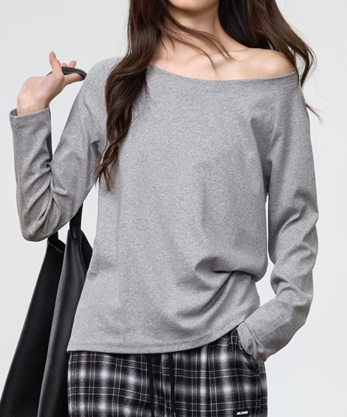 Bifrost(ビフレスト)の「ワンショルダーの 2WAY デザイントップス(Tシャツ/カットソー・レディース・グレー/イエロー/ホワイト・FREE)」の14枚目の写真