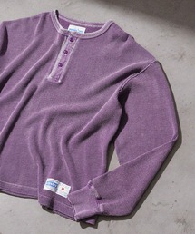 Gerry Cosby（ジェリーコスビー）の「GERRY COSBY / ジェリーコスビー COTTON WAFFLE 3B HENLEY ワッフル ヘンリーネック ピグメント（Tシャツ/カットソー）」