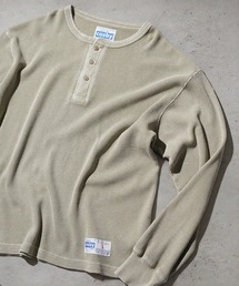 Gerry Cosby（ジェリーコスビー）の「GERRY COSBY / ジェリーコスビー COTTON WAFFLE 3B HENLEY ワッフル ヘンリーネック ピグメント（Tシャツ/カットソー）」