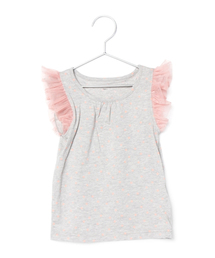 GLOBAL WORK | 【キッズ】チュールソデＴ半袖/712344(Tシャツ/カットソー)