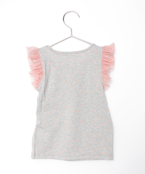 GLOBAL WORK（グローバルワーク）の「【キッズ】チュールソデＴ半袖/712344（Tシャツ/カットソー・キッズ・ホワイト/グレー/ライトイエロー/ネイビー/ホワイト系その他/ブラウン系その他・X-LARGE/LARGE/SMALL/MEDIUM）」の7枚目の写真