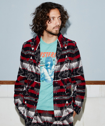 HYSTERIC GLAMOUR | SUNSET WOMAN総柄 ショールカラーJK(テーラードジャケット)