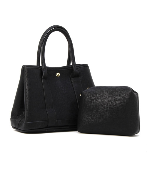 PLAIN CLOTHING（プレーンクロージング）の「【再入荷】フェイクレザートートバッグ【PLAIN CLOTHING】（ショルダーバッグ・レディース・ブラック/グレー/ベージュ・FREE）」の5枚目の写真