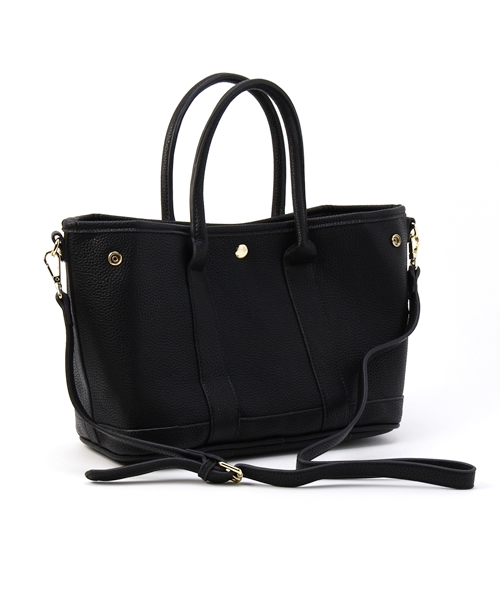 PLAIN CLOTHING（プレーンクロージング）の「【再入荷】フェイクレザートートバッグ【PLAIN CLOTHING】（ショルダーバッグ・レディース・ブラック/グレー/ベージュ・FREE）」の14枚目の写真