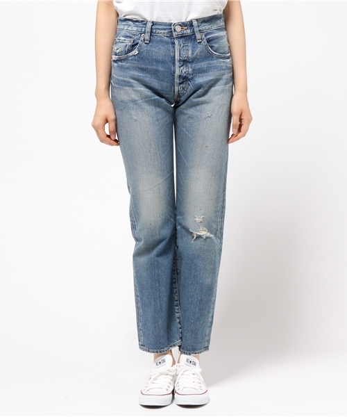 MOUSSY（マウジー）の「MV Wayne wide Straight（デニムパンツ・レディース・ブルー・24inch/25inch/23inch/27inch/26inch）」の9枚目の写真
