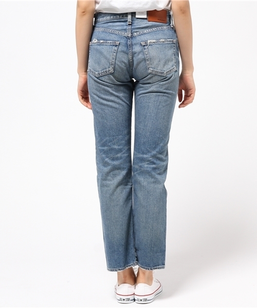 MOUSSY（マウジー）の「MV Wayne wide Straight（デニムパンツ・レディース・ブルー・24inch/25inch/23inch/27inch/26inch）」の11枚目の写真