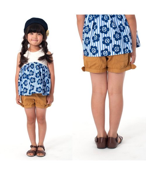 apres les cours（アプレレクール）の「バルーンショートパンツ（その他パンツ・キッズ・インディゴブルー/カーキ/キャメル/パープル・110/130/140/100/120/90/80）」の5枚目の写真