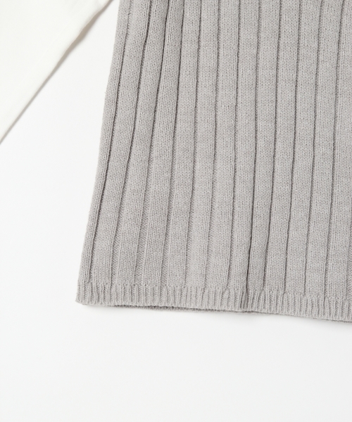 GLOBAL WORK（グローバルワーク）の「【キッズ】アラエルニットキャミレイヤー長袖/729135 （ニット/セーター・キッズ・キャメル/ネイビー/グレー/レッド・LARGE/SMALL/X-LARGE/MEDIUM）」の11枚目の写真