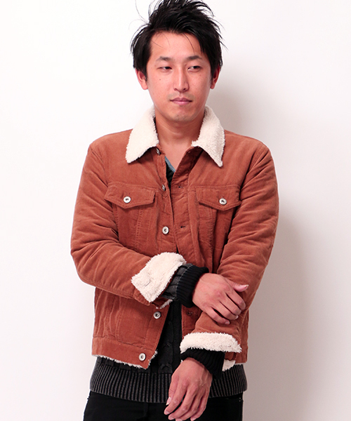 VENCEEXCHANGE(ヴァンスエクスチェンジ)の「ボアコーデュロイGジャン(デニムジャケット・メンズ・ブラウン/ブラック/ネイビー・LARGE/MEDIUM)」の6枚目の写真