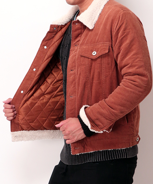 VENCEEXCHANGE(ヴァンスエクスチェンジ)の「ボアコーデュロイGジャン(デニムジャケット・メンズ・ブラウン/ブラック/ネイビー・LARGE/MEDIUM)」の7枚目の写真