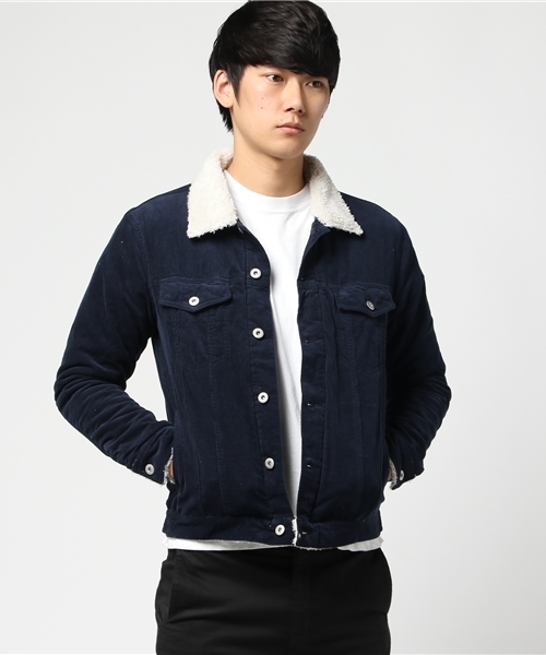 VENCEEXCHANGE(ヴァンスエクスチェンジ)の「ボアコーデュロイGジャン(デニムジャケット・メンズ・ブラウン/ブラック/ネイビー・LARGE/MEDIUM)」の5枚目の写真