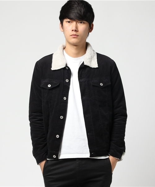 VENCEEXCHANGE(ヴァンスエクスチェンジ)の「ボアコーデュロイGジャン(デニムジャケット・メンズ・ブラウン/ブラック/ネイビー・LARGE/MEDIUM)」の4枚目の写真