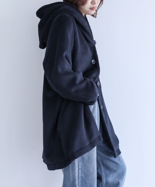 kOhAKU(コハク)の「ニットフードコート(その他アウター・レディース・ネイビー/カーキ/ブラック/グレー・2/1)」の17枚目の写真
