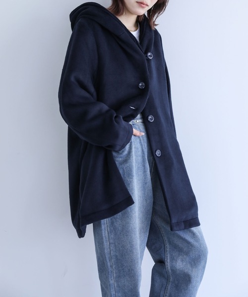 kOhAKU(コハク)の「ニットフードコート(その他アウター・レディース・ネイビー/カーキ/ブラック/グレー・2/1)」の16枚目の写真