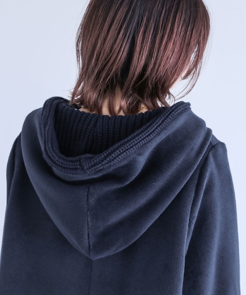 kOhAKU(コハク)の「ニットフードコート(その他アウター・レディース・ネイビー/カーキ/ブラック/グレー・2/1)」の15枚目の写真